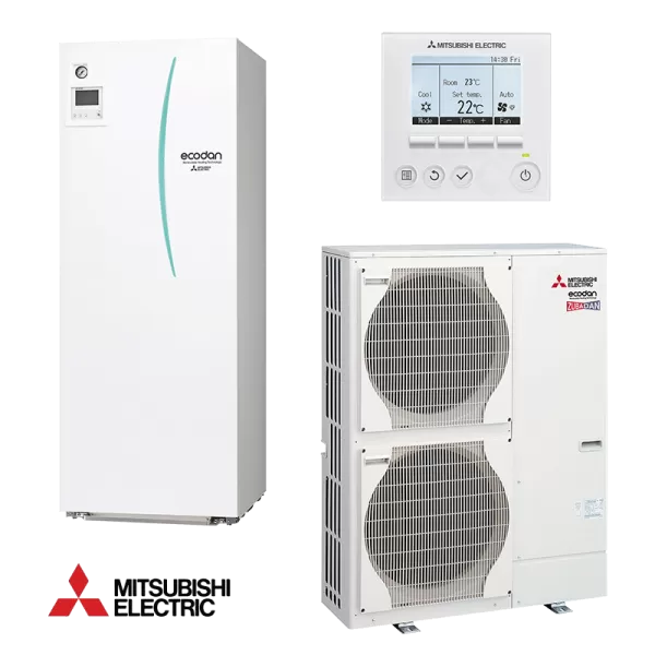 Tермопомпа с водосъдържател Mitsubishi Ecodan ERST20C-VM2D / PUHZ-SHW140YHA - трифазна
